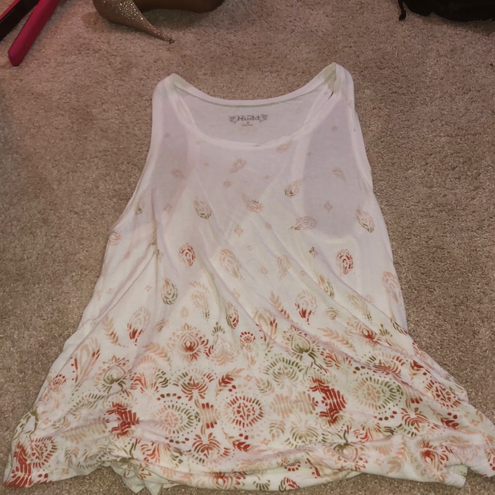 White with some color tank top